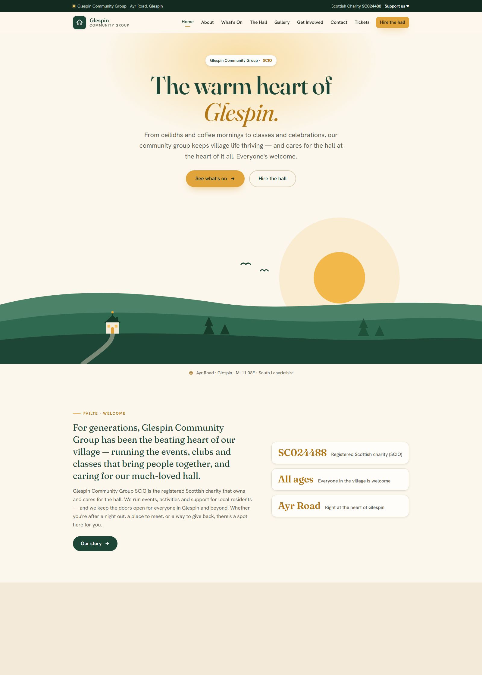Glespin Community Group website